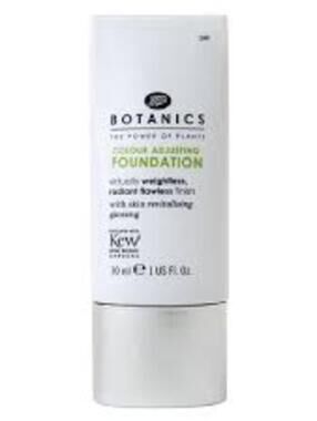 NEW Boots Botanics Colour Adjusting Foundation, Cappuccino 1 fl oz (30 ml)